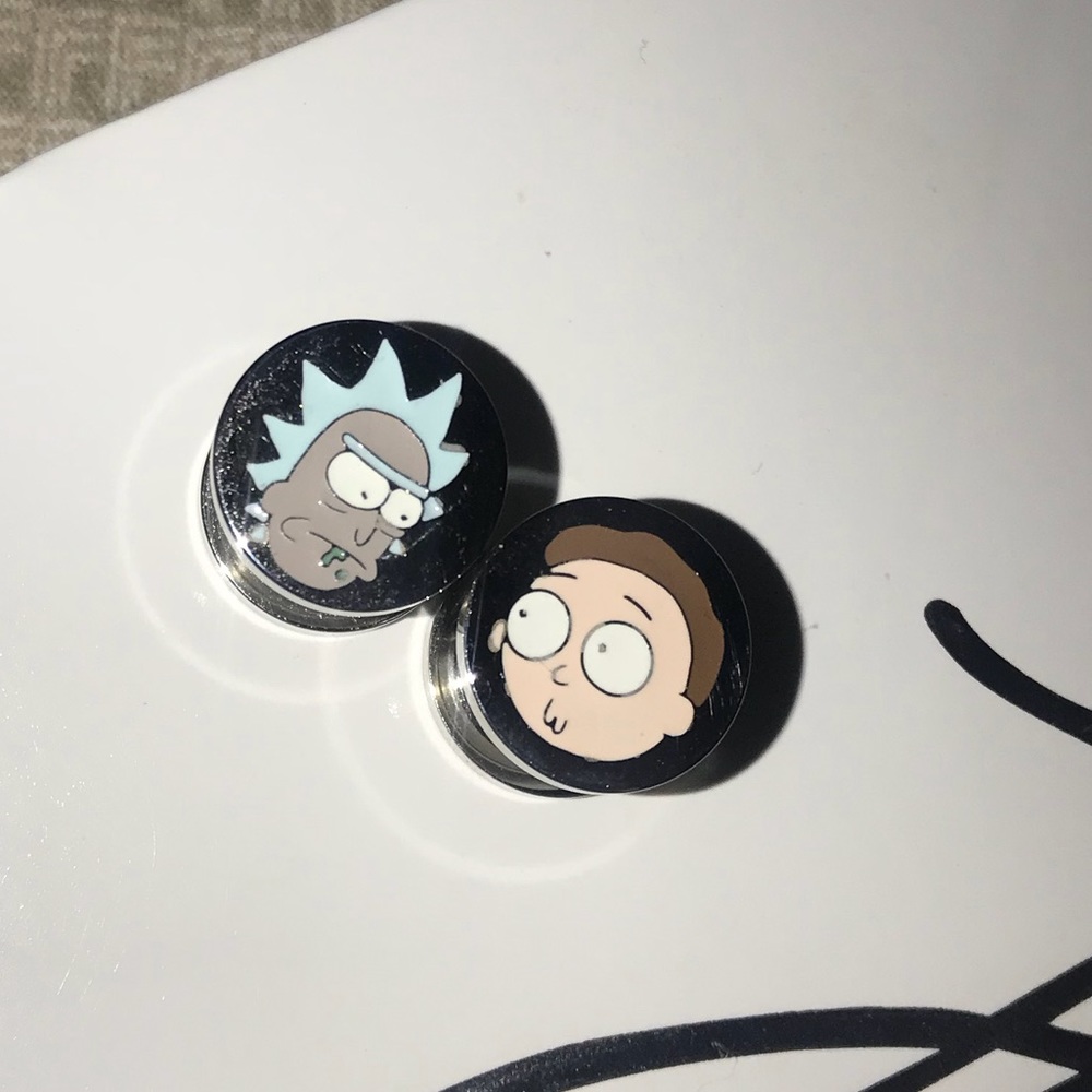 Rick & Morty Screw Back Plugs